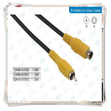 Gelbe Nickel-plattierte S-VIDEO SVideo zu Video CABLES S-Video zu RCA CABLE 6FT MALE TO MALE